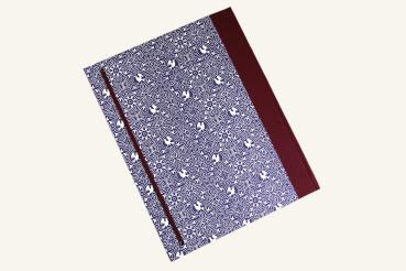 Collection folder A4 Bertl, blue folder, white pigeons
